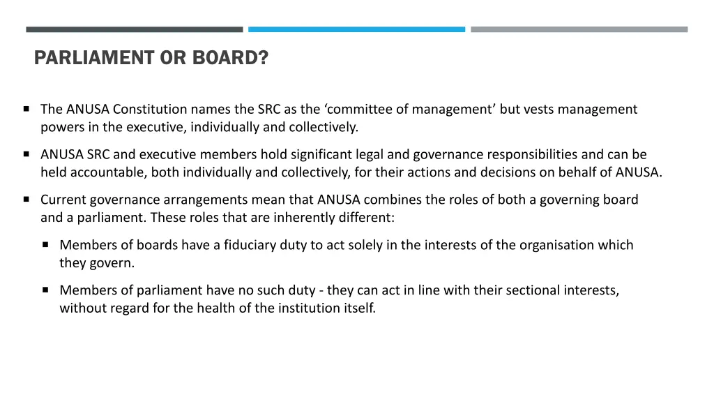 parliament or board