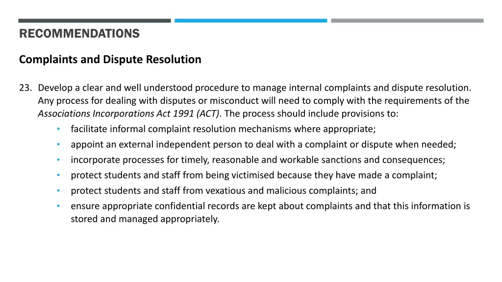 recommendations 10