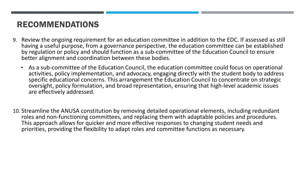 recommendations 6