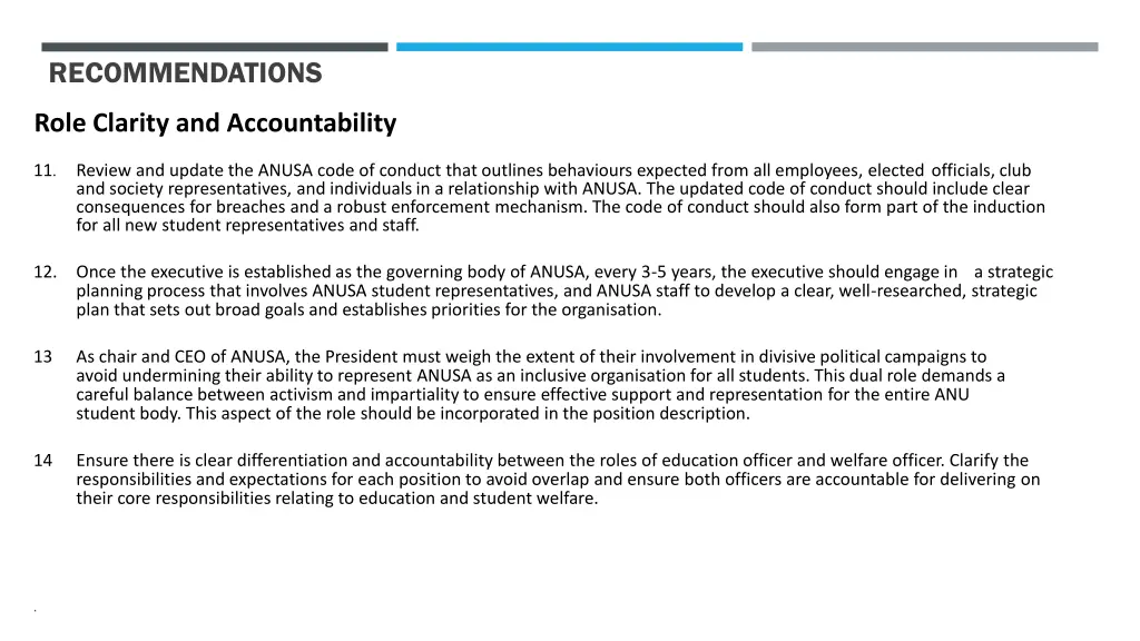 recommendations 7