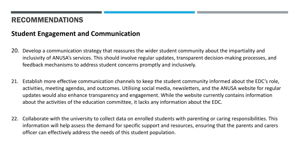 recommendations 9