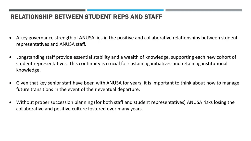 relationship between student reps and staff