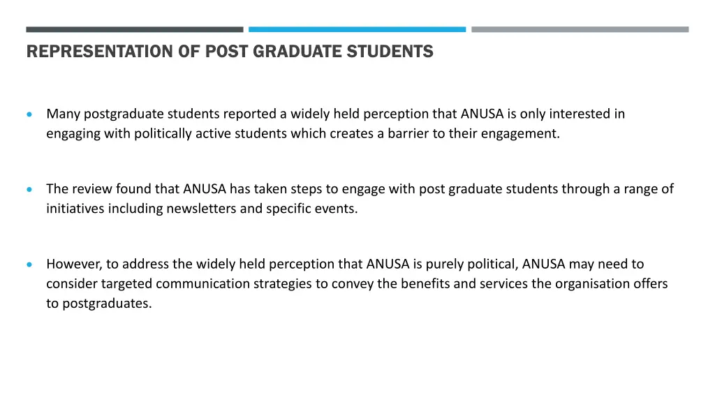 representation of post graduate students 1