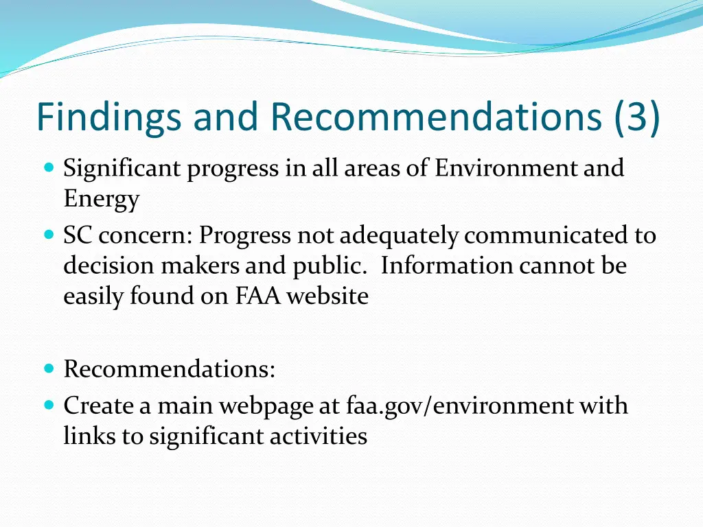 findings and recommendations 3