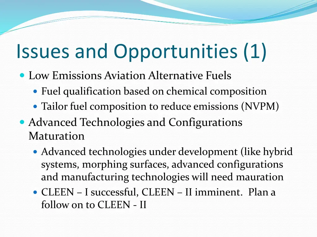issues and opportunities 1