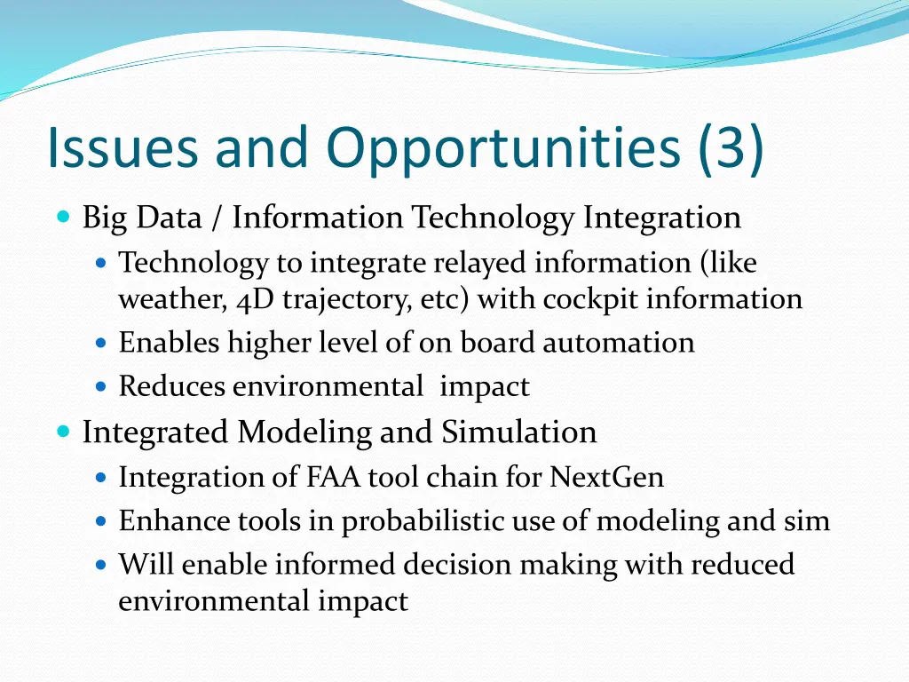 issues and opportunities 3