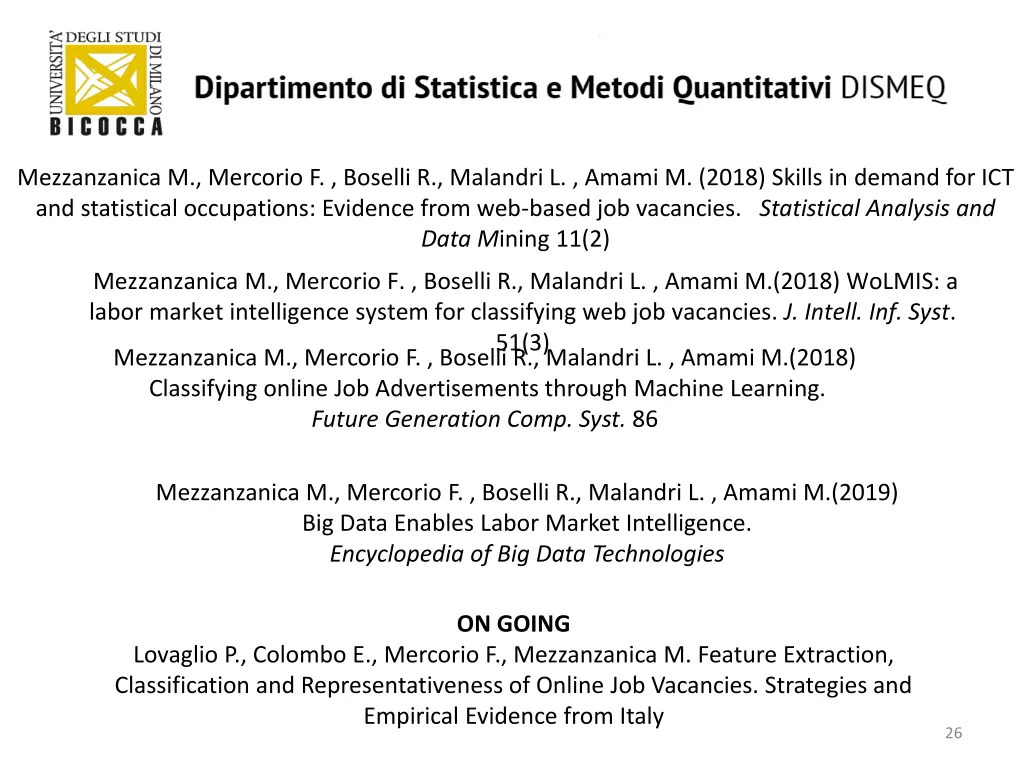 mezzanzanica m mercorio f boselli r malandri