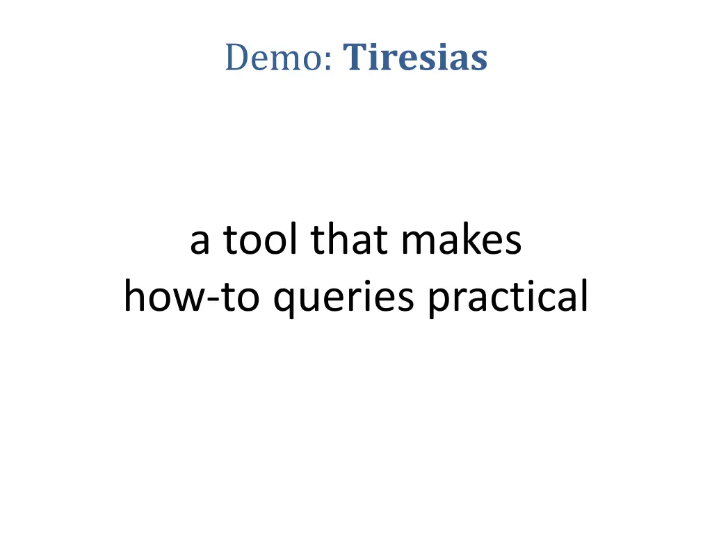 demo tiresias