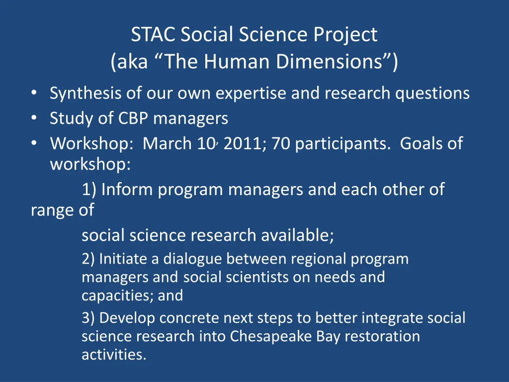stac social science project aka the human