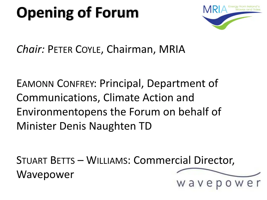 opening of forum