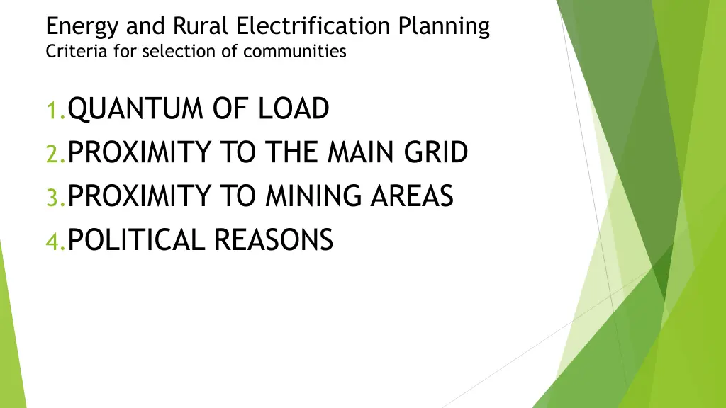 energy and rural electrification planning