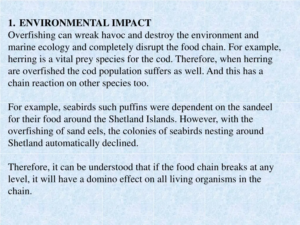 1 environmental impact overfishing can wreak