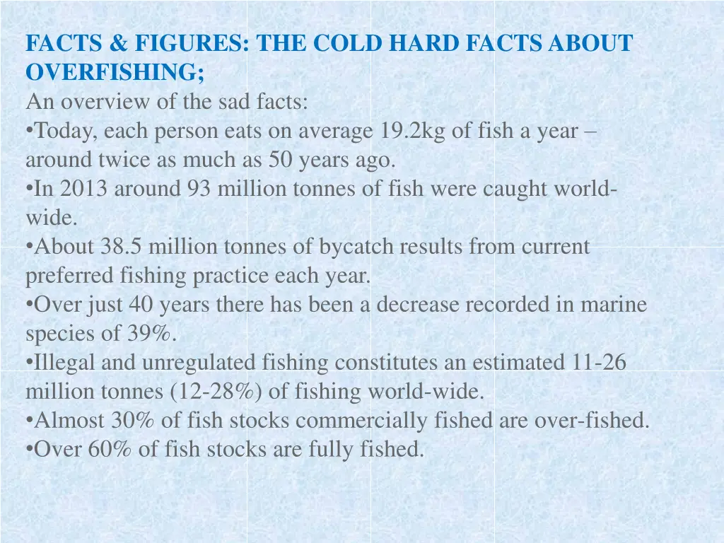 facts figures the cold hard facts about