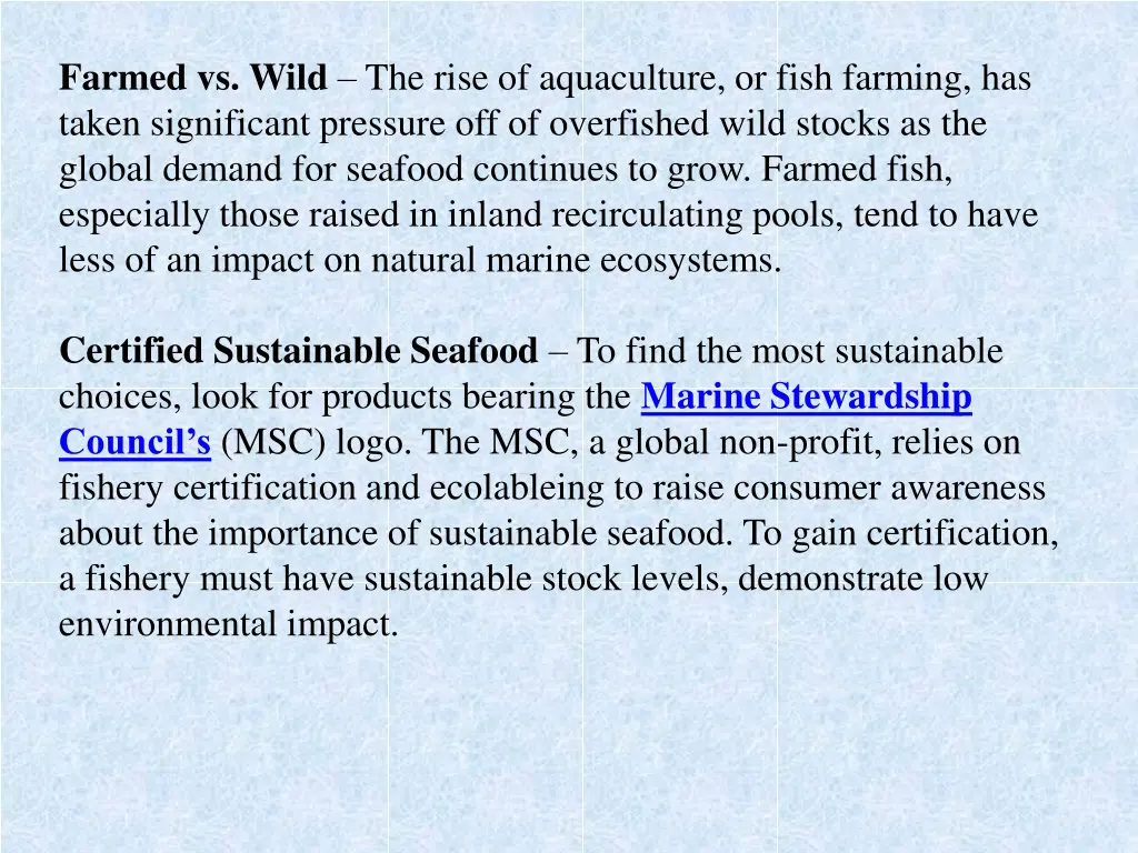 farmed vs wild the rise of aquaculture or fish