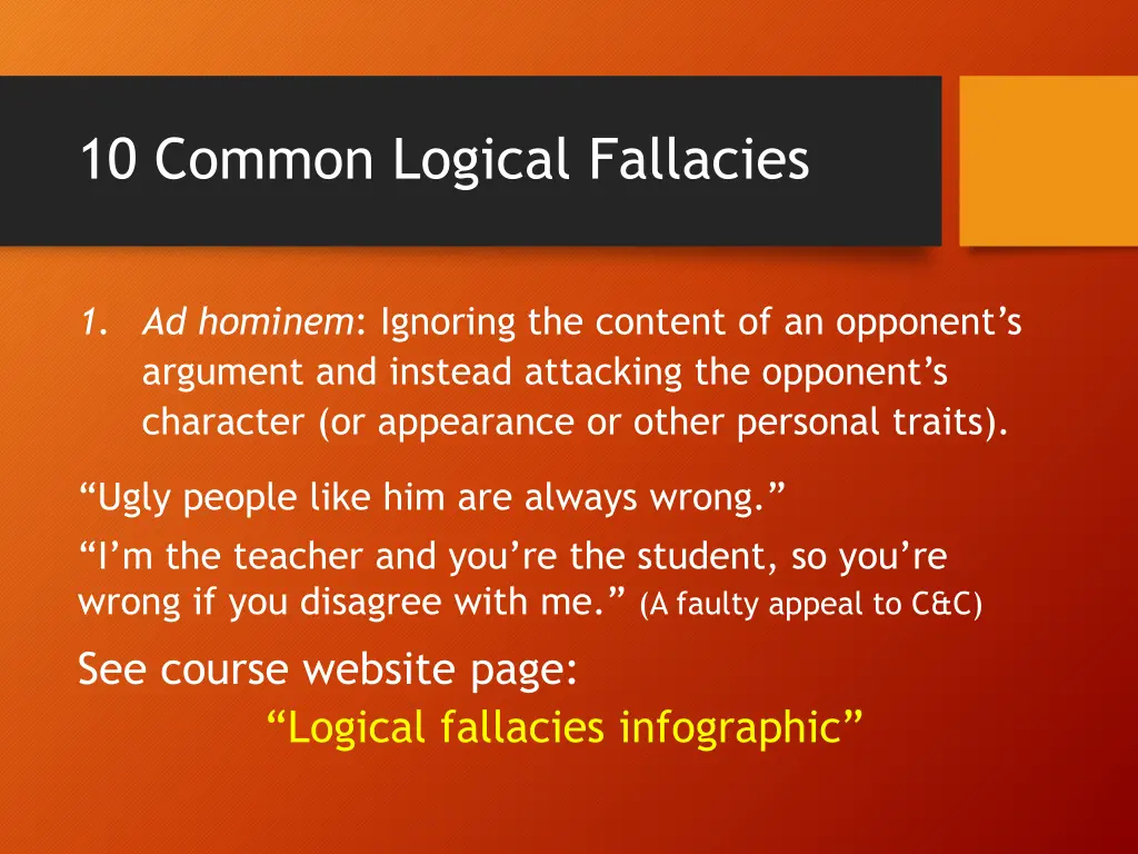 10 common logical fallacies