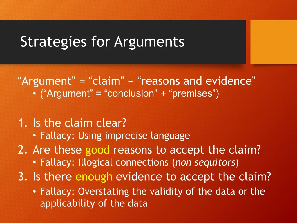 strategies for arguments 1