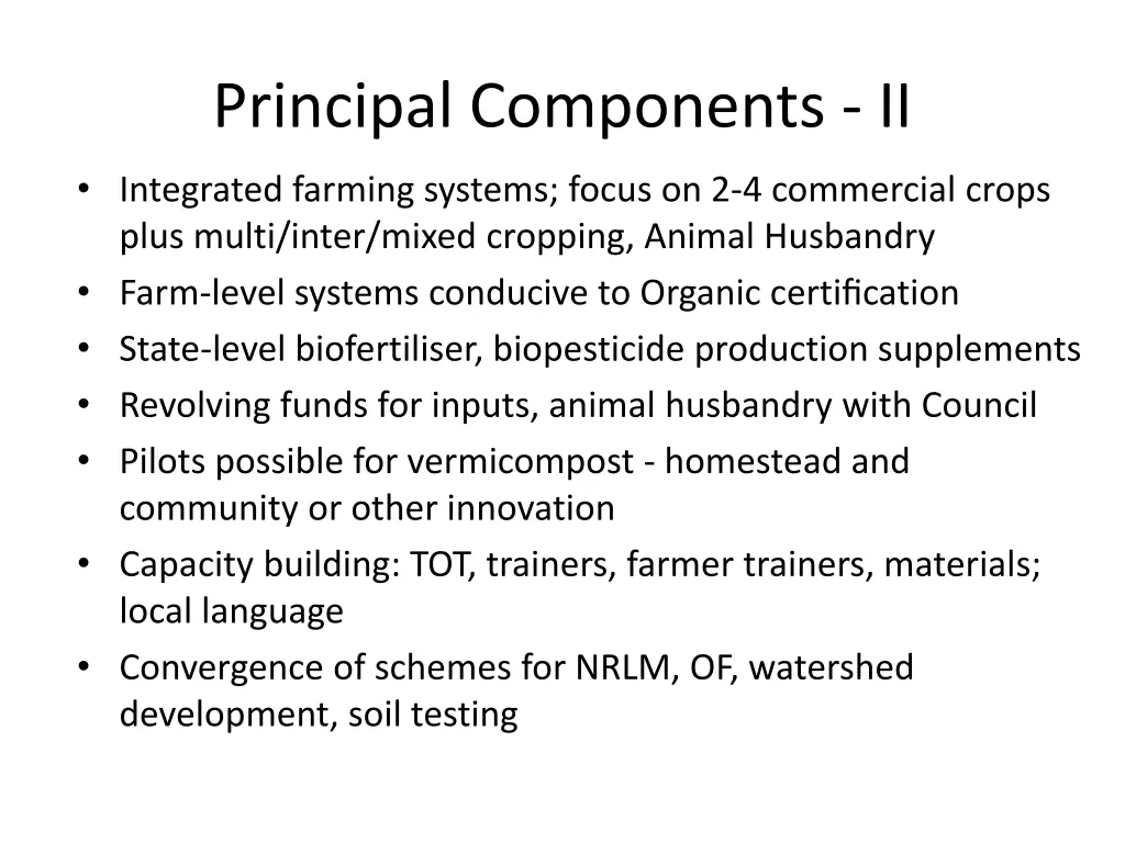 principal components ii
