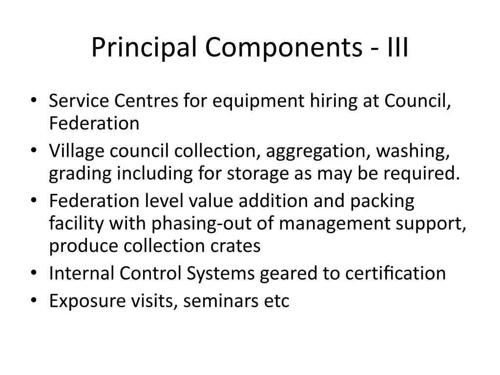 principal components iii