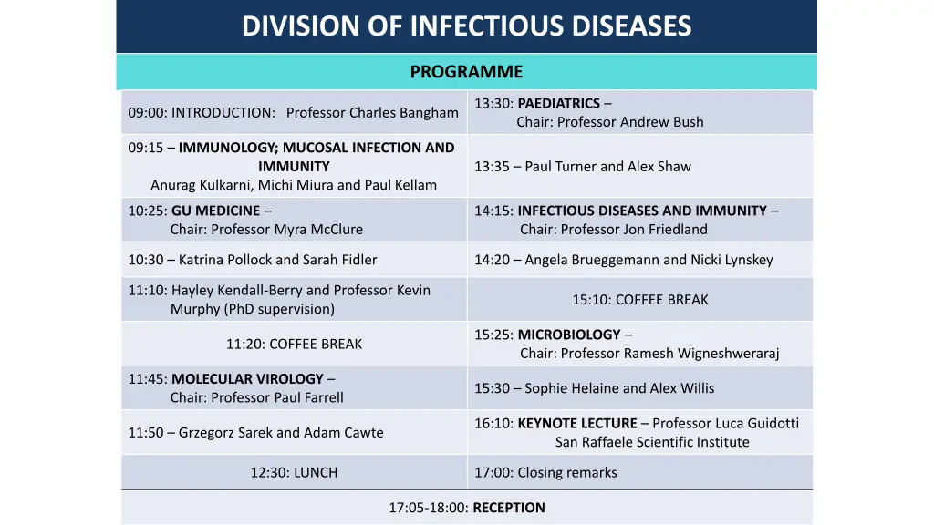 division of infectious diseases 7