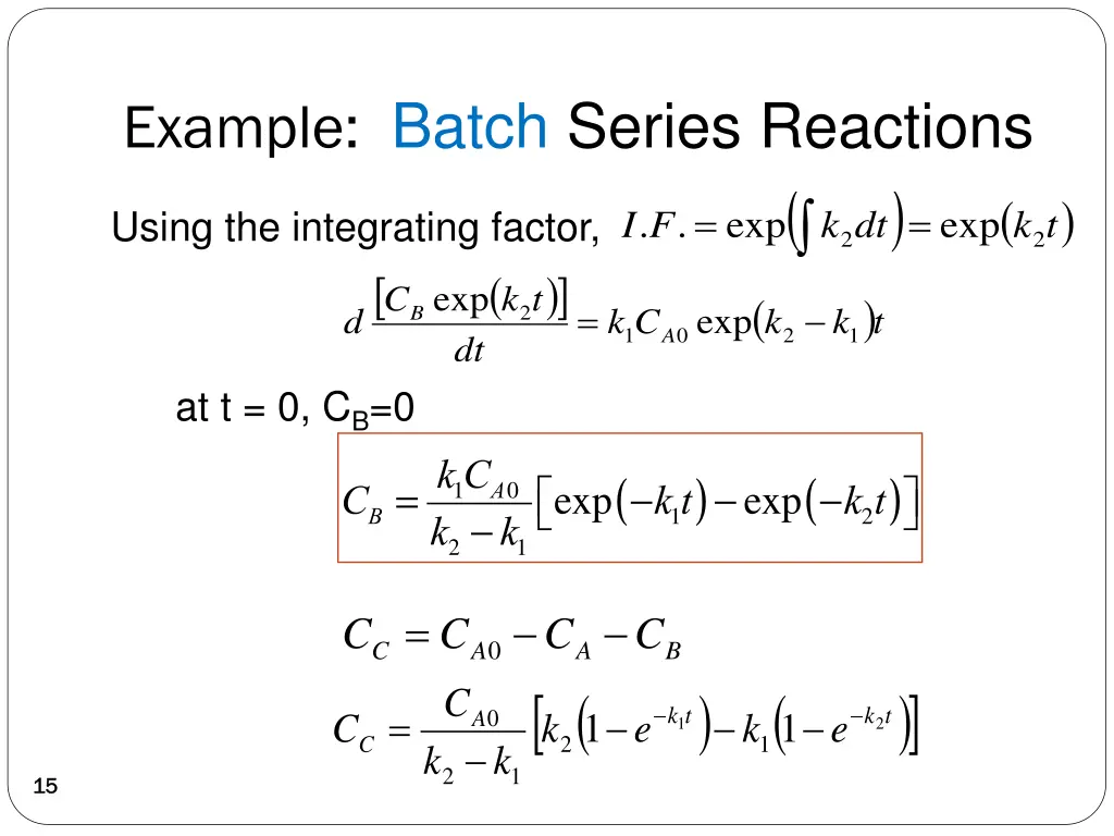 example batch series reactions 2