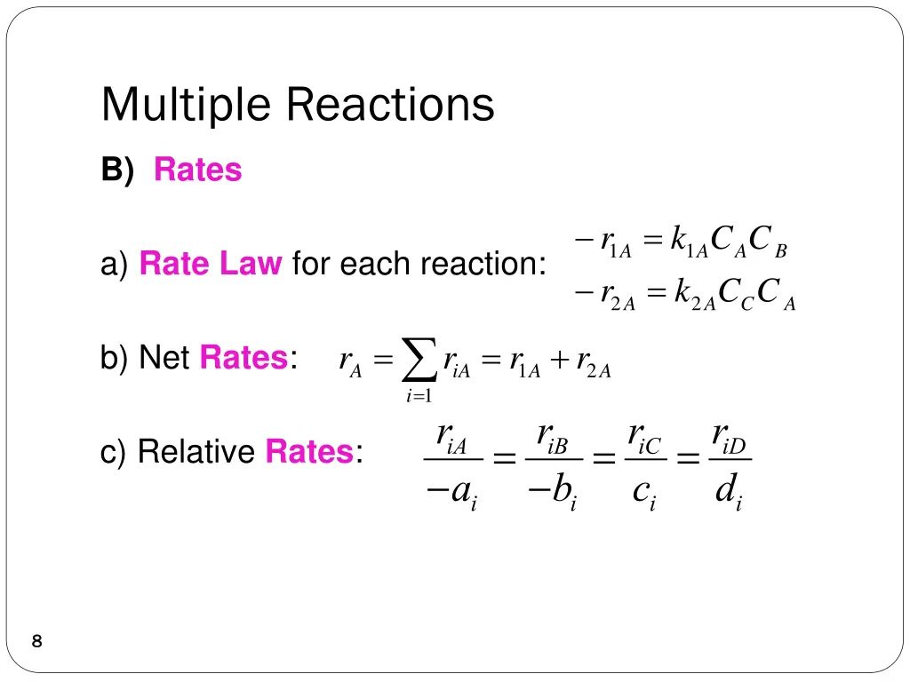 multiple reactions 1