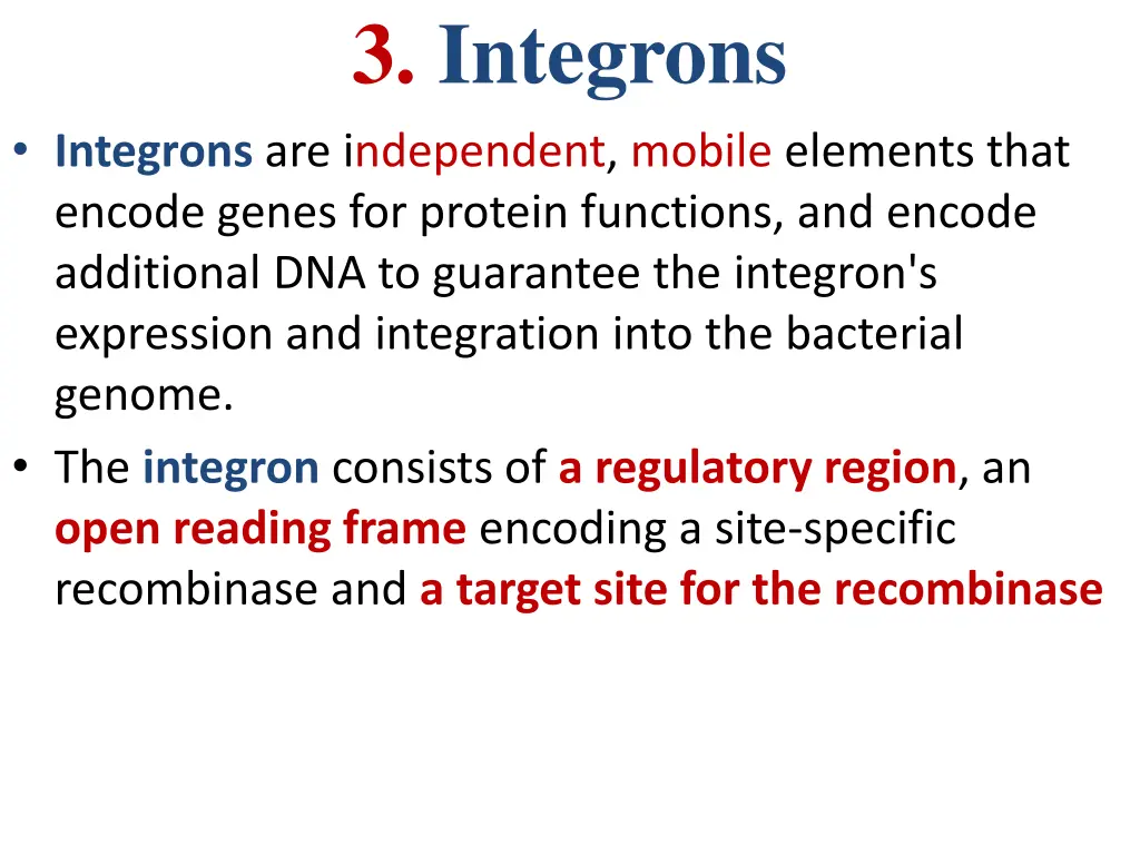 3 integrons