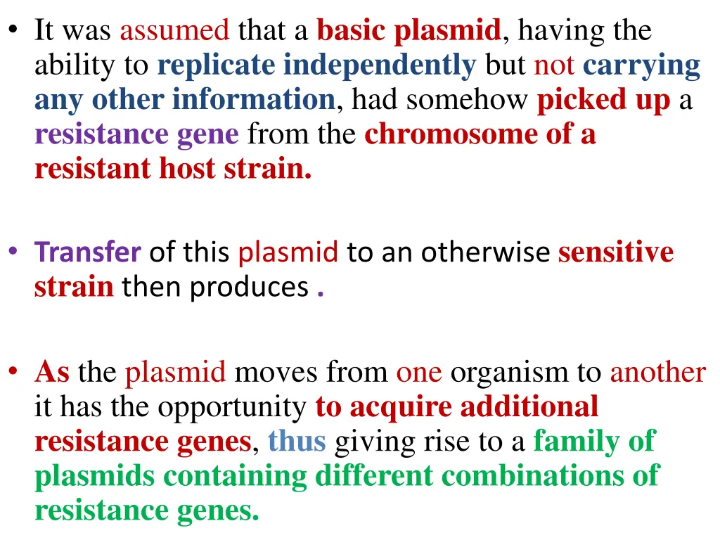 it was assumed that a basic plasmid having