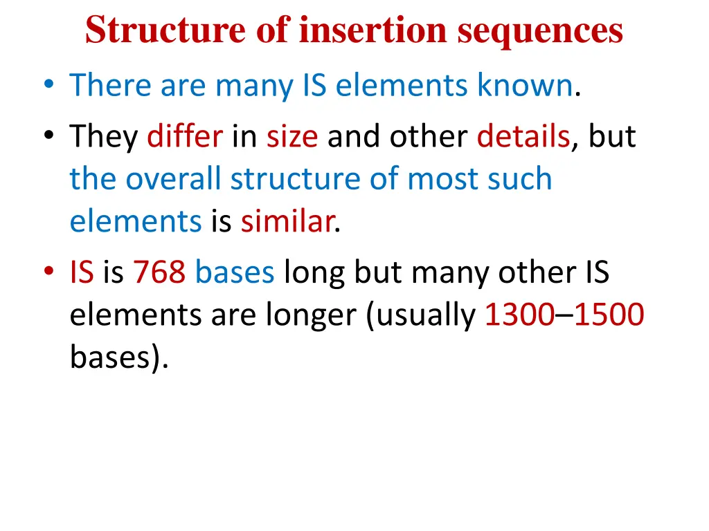 structure of insertion sequences there are many