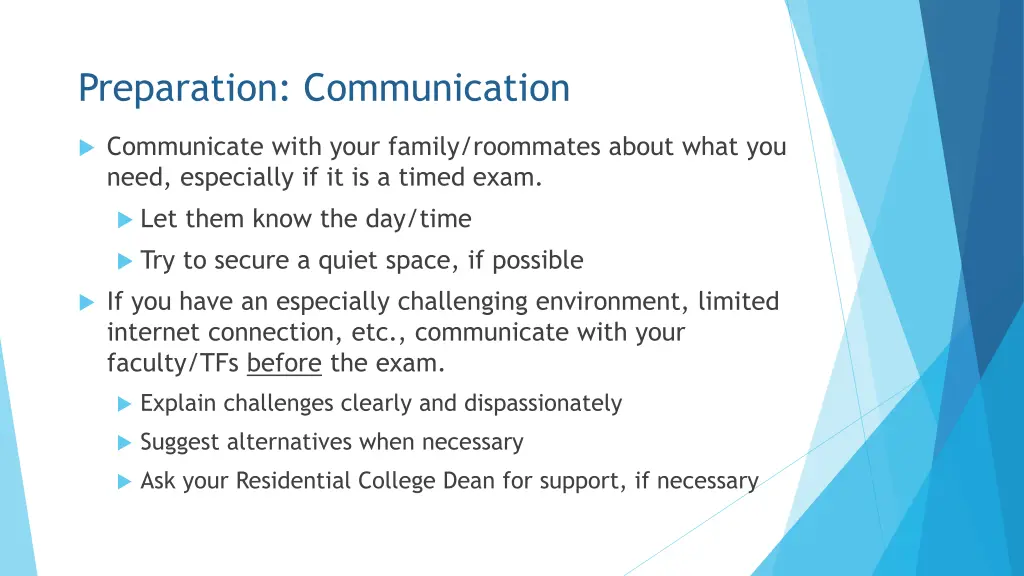preparation communication
