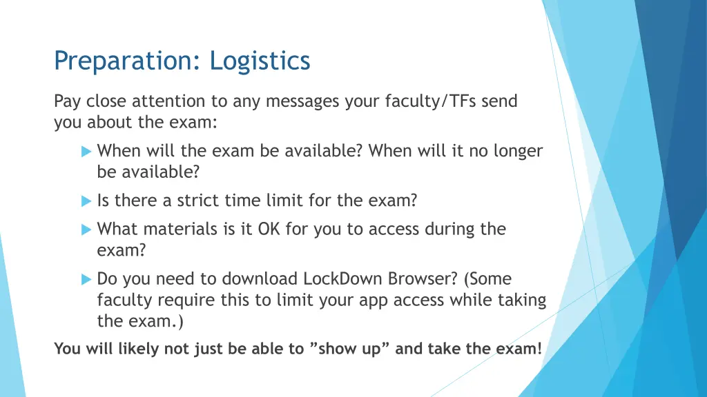 preparation logistics