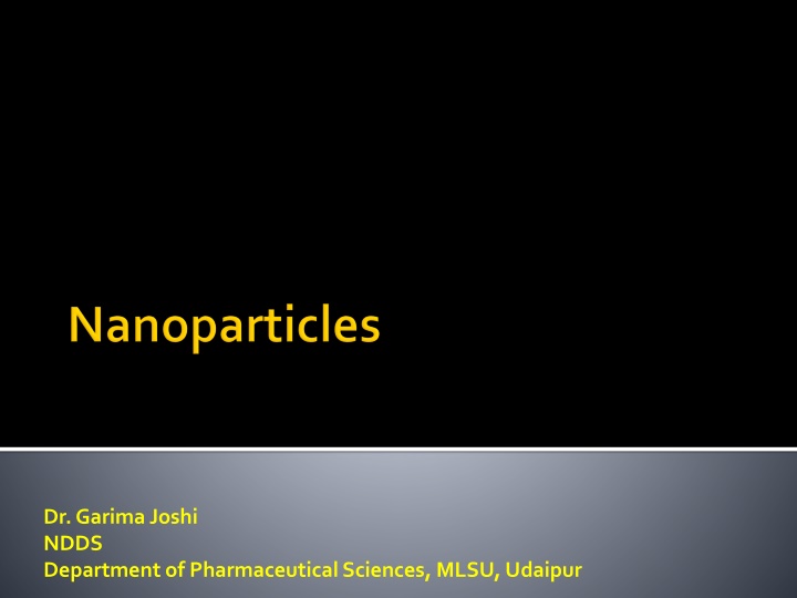 dr garimajoshi ndds department of pharmaceutical