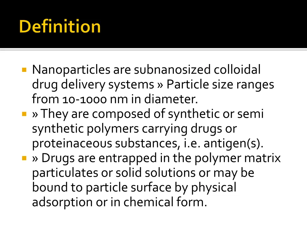 nanoparticles are subnanosizedcolloidal drug