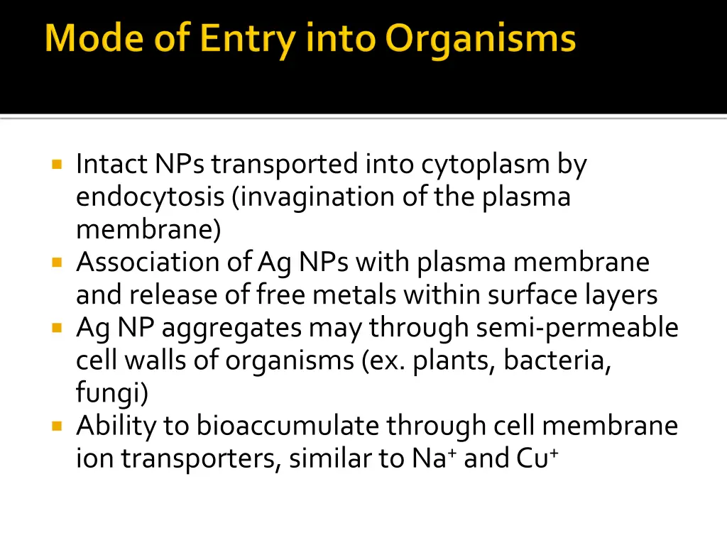 intact nps transported into cytoplasm