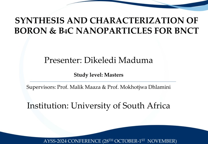 synthesis and characterization of boron