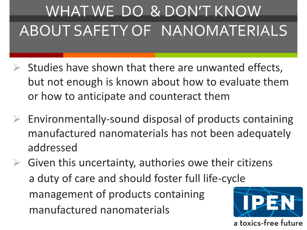 what we do don t know about safety