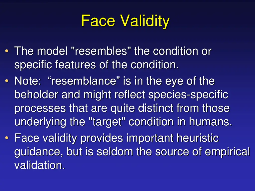 face validity
