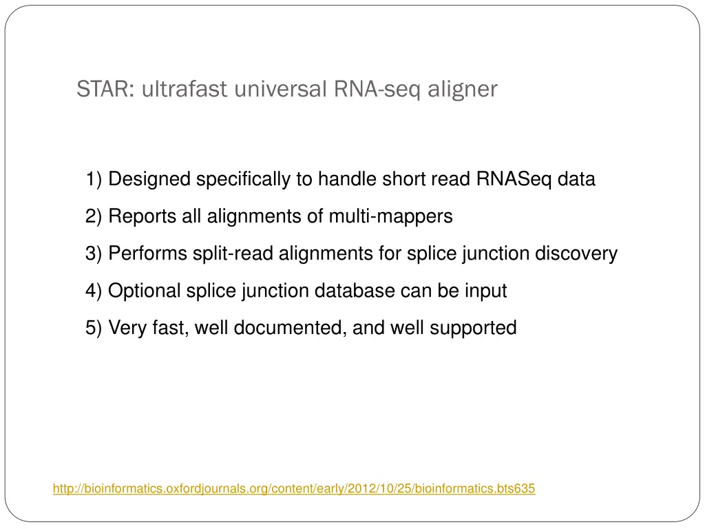 star ultrafast universal rna seq aligner