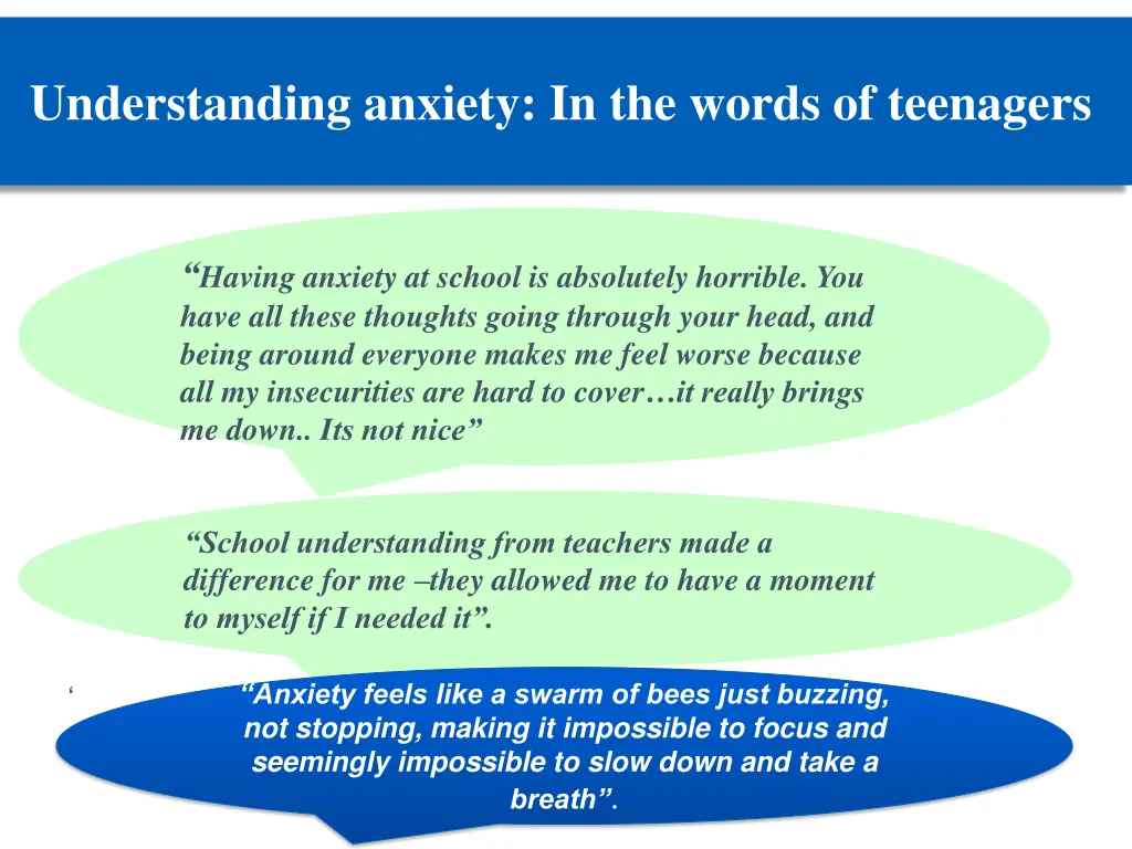 understanding anxiety in the words of teenagers