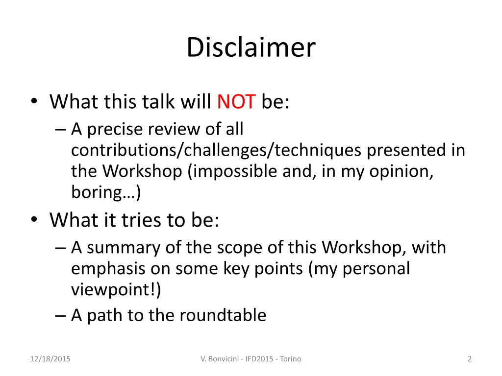 disclaimer