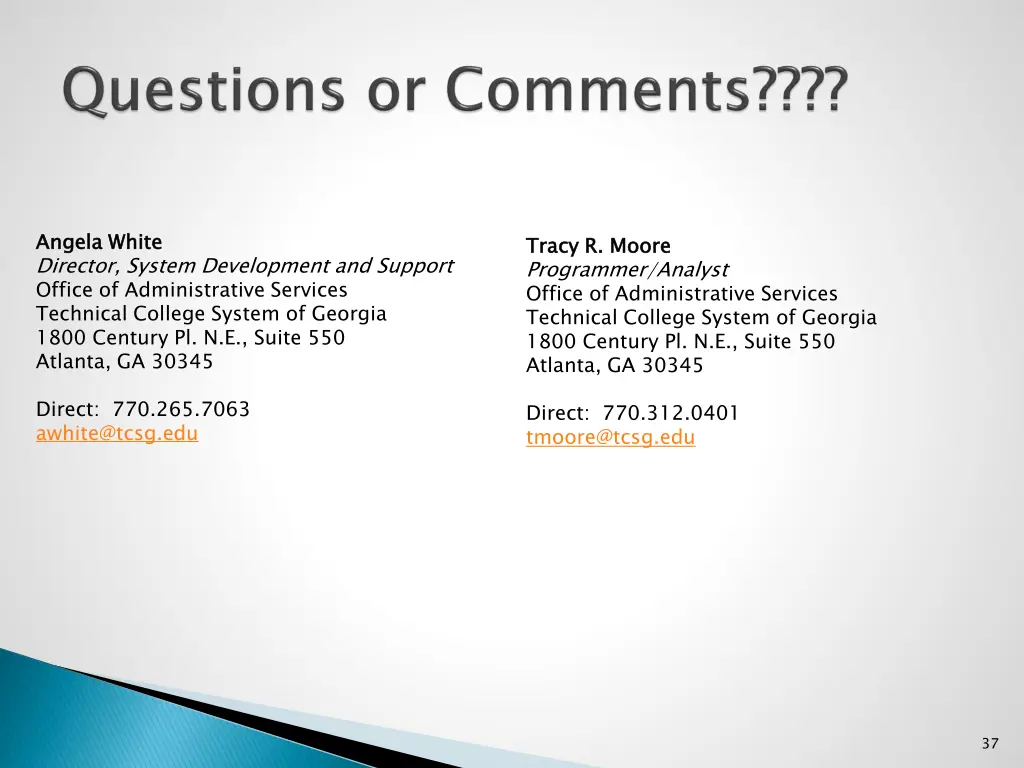 angela white director system development