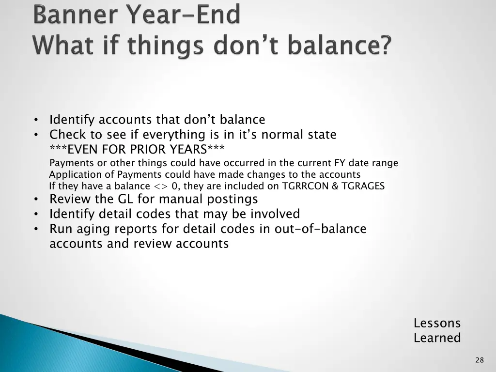 identify accounts that don t balance check