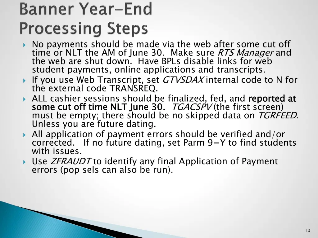 no payments should be made via the web after some