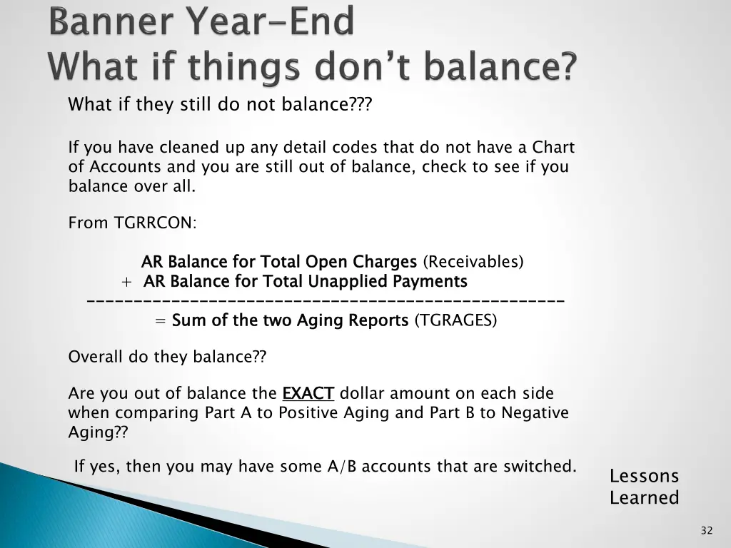 what if they still do not balance 1