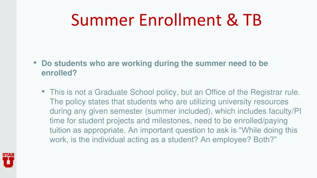 summer enrollment tb 1