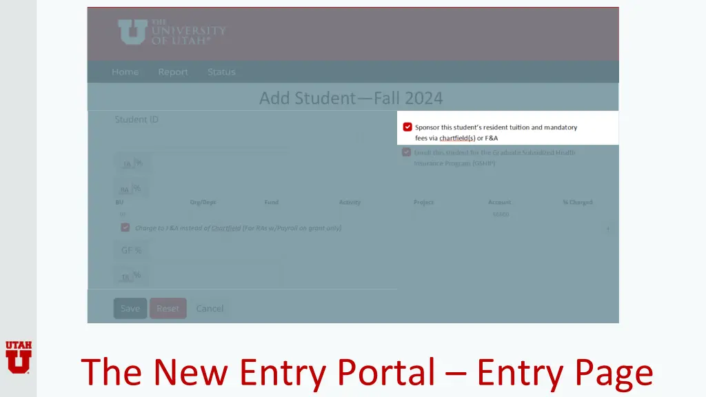 the new entry portal entry page 1