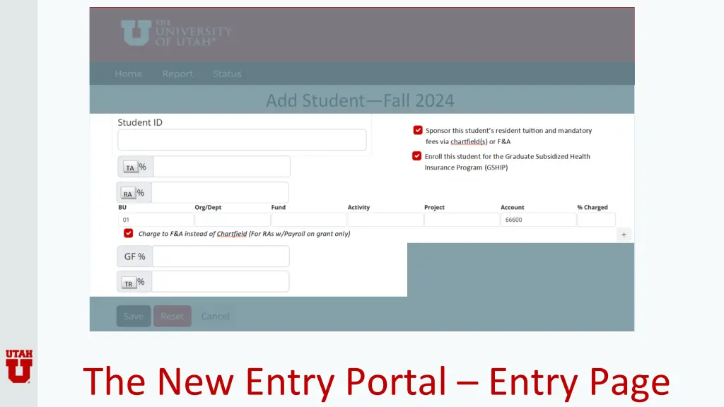 the new entry portal entry page 2