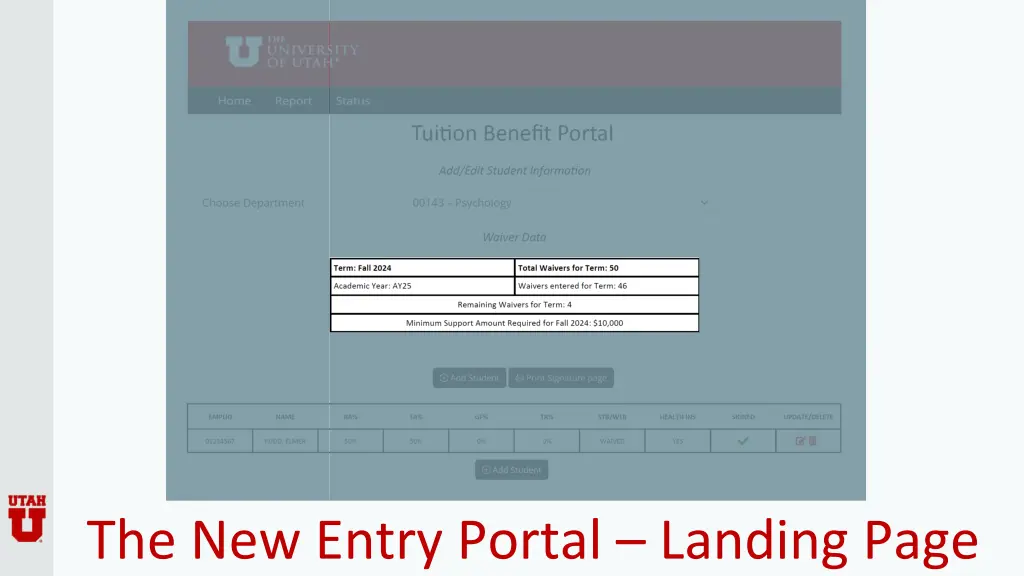 the new entry portal landing page 1