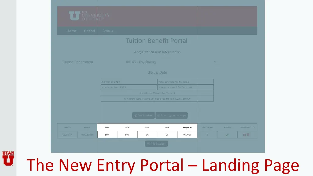 the new entry portal landing page 2