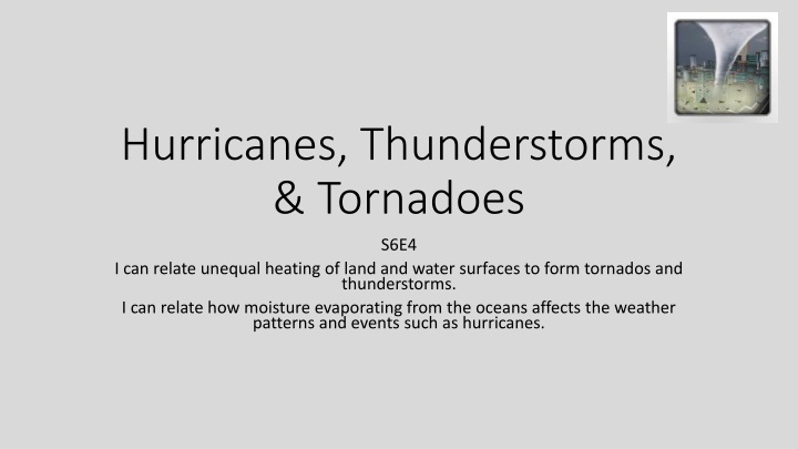 hurricanes thunderstorms tornadoes