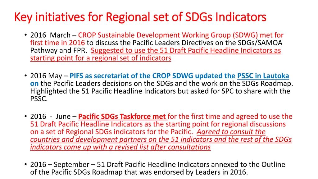 key initiatives for regional set of sdgs 1